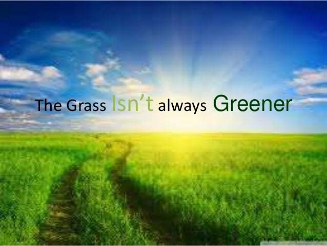 the grass isn't always greener