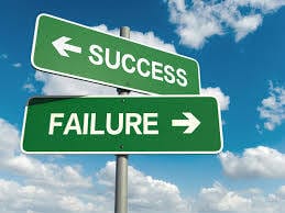 failure success sign