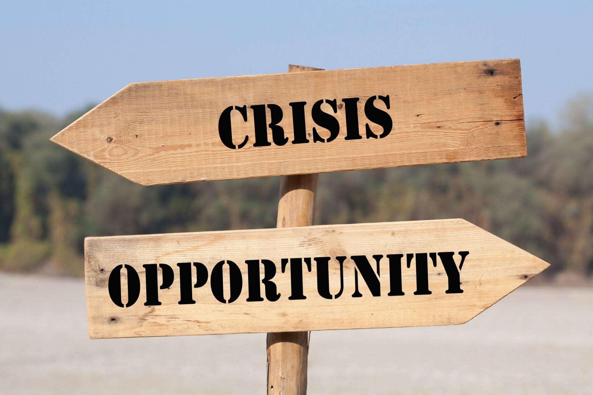 crisis and opportunity sign